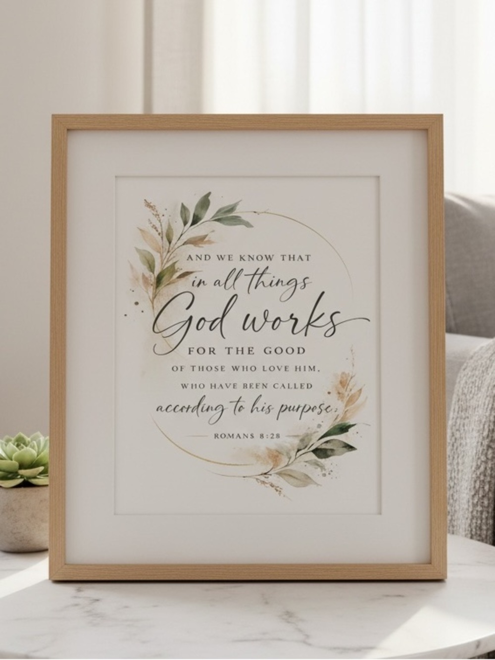 DDS Art Print, 8x10, Bible Verse, Paper Print, Unframed, Boho Series
